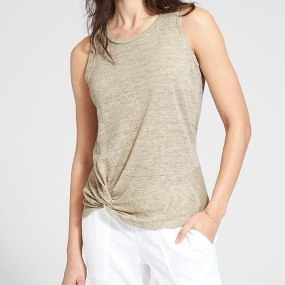 Athleta Tan Knot Zephyr Tank top Size‎ XXS
